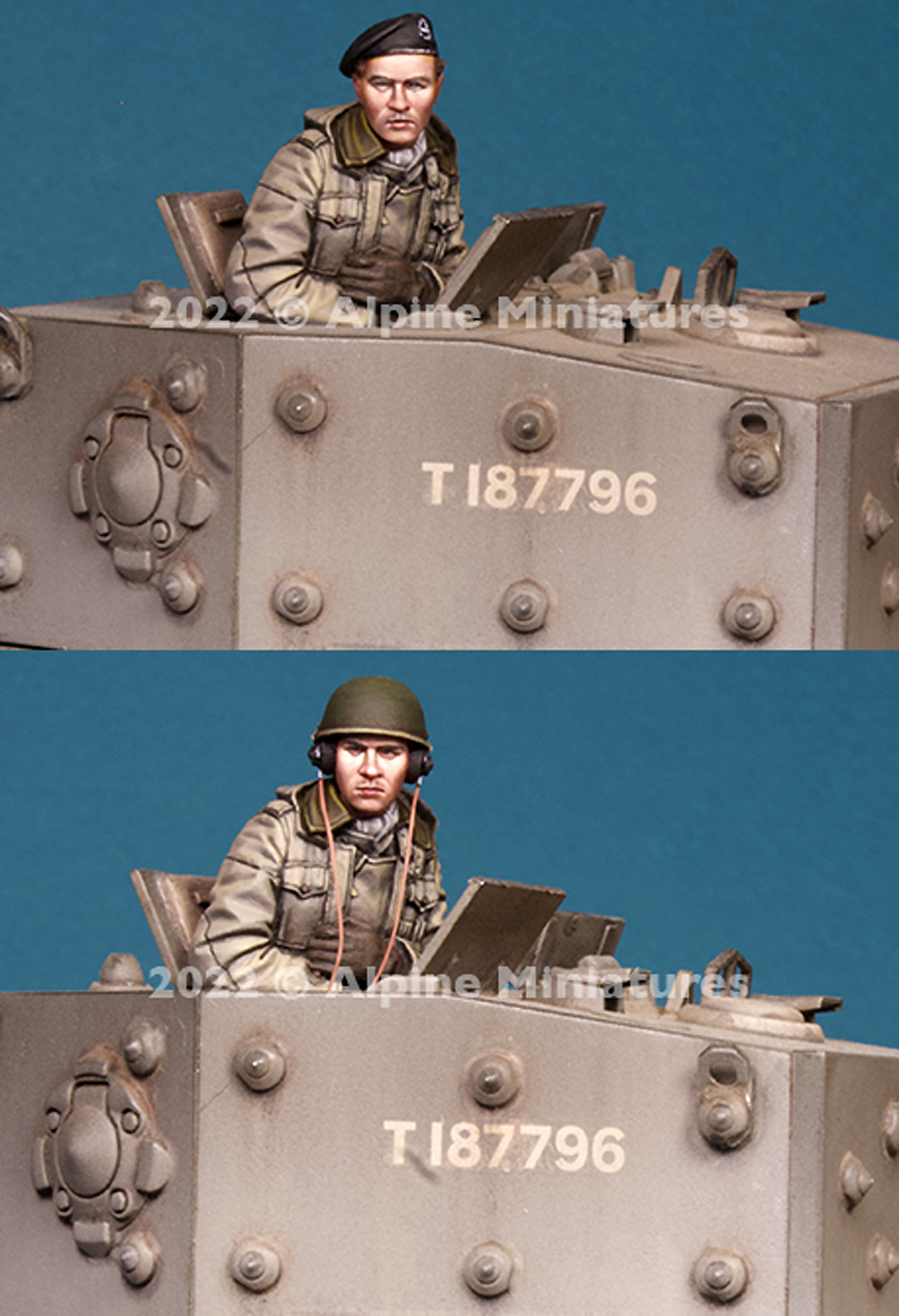 WW2 イギリス陸軍 戦車長セット 冬支度の英戦車長 (2体入り) レジン (アルパイン 1/35 フィギュア No.AM35298) 商品画像_2