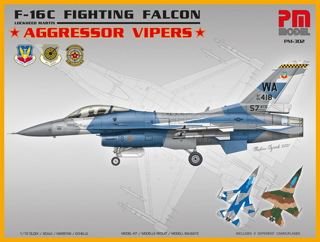 F-16C ファイティングファルコン アグレッサー ヴァイパー プラモデル (PM MODEL 1/72 エアクラフト No.PM-302) 商品画像