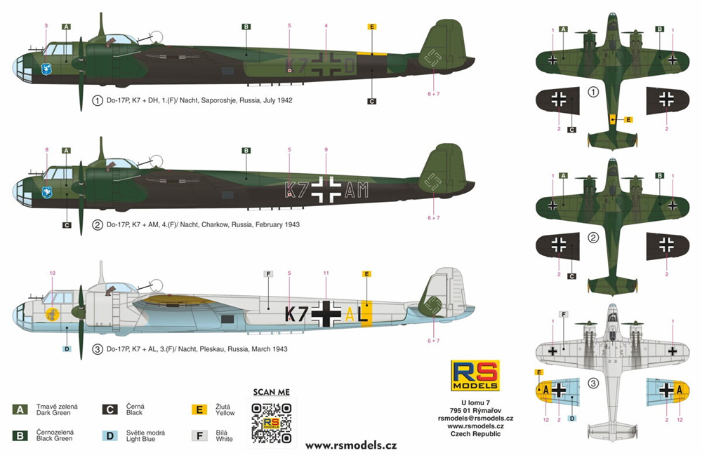 ドルニエ 17P 東部戦線 プラモデル (RSモデル 1/72 エアクラフト プラモデル No.92275) 商品画像_1