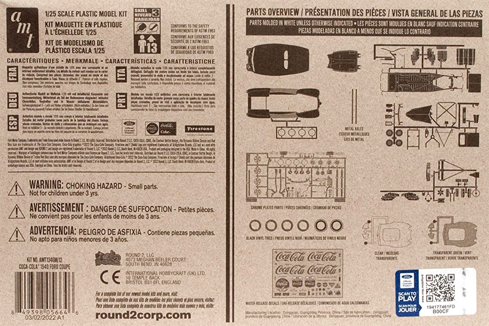 1940 フォード クーペ コカ・コーラ プラモデル (amt 1/25 カーモデル No.AMT1346M/12) 商品画像_1