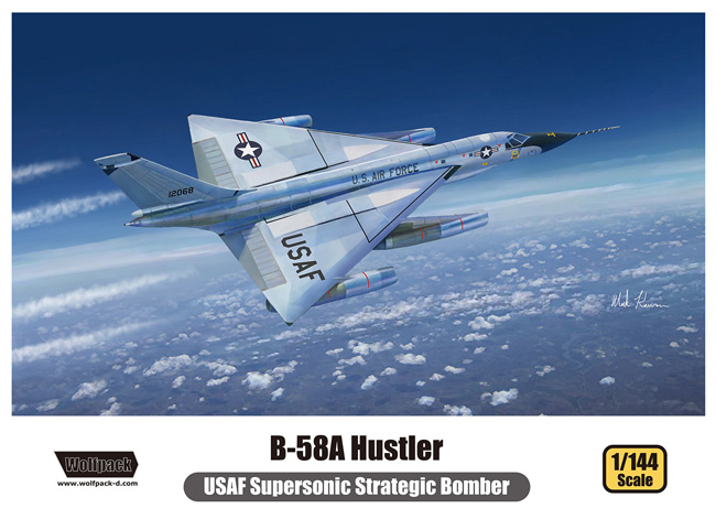 アメリカ 超音速爆撃機 B-58A ハスラー プラモデル (ウルフパック ウルフパックデザイン プレミアムエディションキット No.WP14001) 商品画像