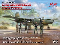 ICM 1/48 エアクラフト プラモデル B-26K カウンターインベーダー w/USAFパイロット & グランドクルー