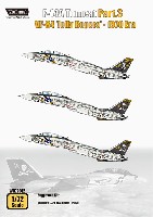 ウルフパック 1/72 デカール (WD) F-14A トムキャット パート3 VF-84 ジョリー・ロジャース - 1970年代前半 デカール (アカデミー用)