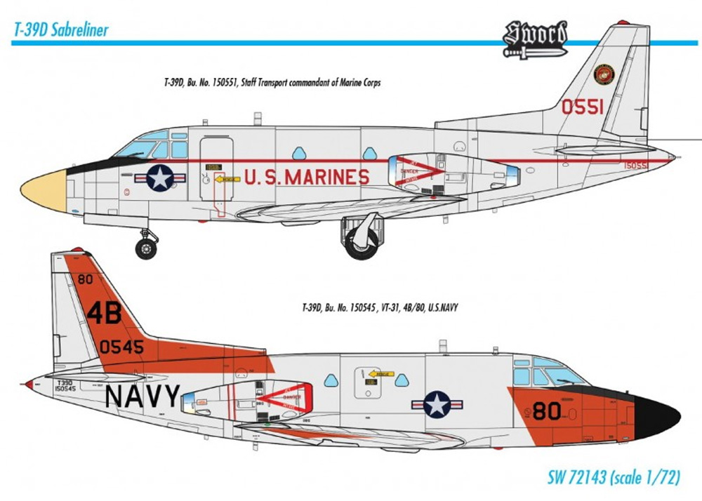 T-39D セイバーライナー プラモデル (ソード 1/72 エアクラフト プラモデル No.SWD72143) 商品画像_2