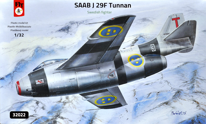 サーブ J-29F テュナン スウェーデン プラモデル (フライ 1/32 エアクラフト キット No.32022) 商品画像
