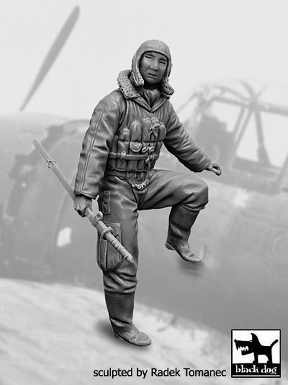 日本軍 戦闘機 パイロットフィギュア WW2 No.1 プラモデル (black dog 1/32 エアクラフト レジンパーツ No.F32139) 商品画像_2