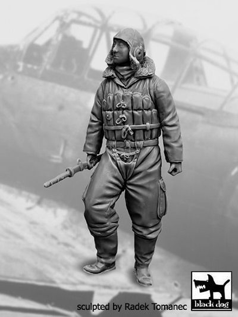 日本軍 戦闘機 パイロットフィギュア WW2 No.2 プラモデル (black dog 1/32 エアクラフト レジンパーツ No.F32140) 商品画像_2