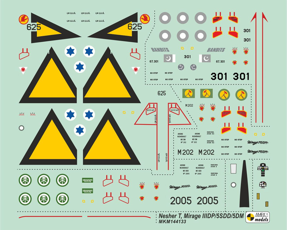 ミラージュ 3DP/5SDD/5DM/ネシェルT アジア・アフリカ プラモデル (MARK 1 MARK 1 models No.MKM144133) 商品画像_2