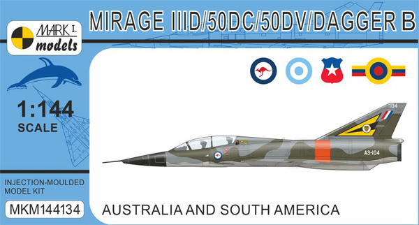 ミラージュ 3D/50DC/50DV/ダガーB オーストラリア・南米 プラモデル (MARK 1 MARK 1 models No.MKM144134) 商品画像