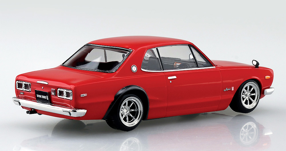 ニッサン スカイライン 2000GT-R カスタムホイール レッド プラモデル (アオシマ ザ・スナップキット No.009-SP003) 商品画像_2