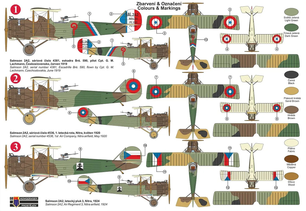 サルムソン Sal.2A2 チェコスロバキア プラモデル (KPモデル 1/72 エアクラフト プラモデル No.KPM0324) 商品画像_1