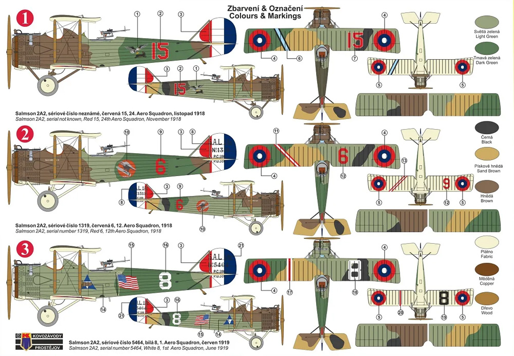 サルムソン Sal.2A2 米陸軍航空部 プラモデル (KPモデル 1/72 エアクラフト プラモデル No.KPM0327) 商品画像_1