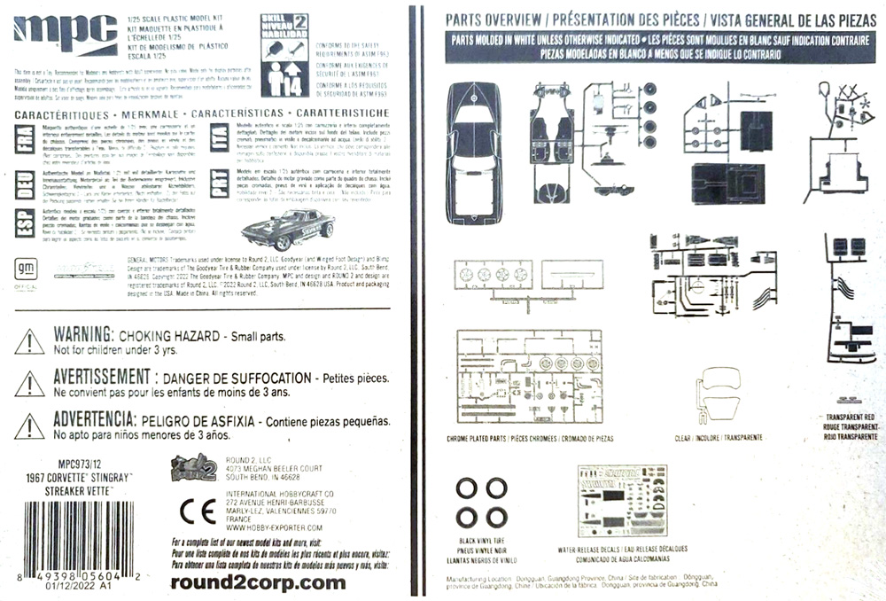 1967 シェビー コルベット スティングレイ Streaker Vette プラモデル (MPC 1/25 カーモデル No.MPC973/12) 商品画像_1