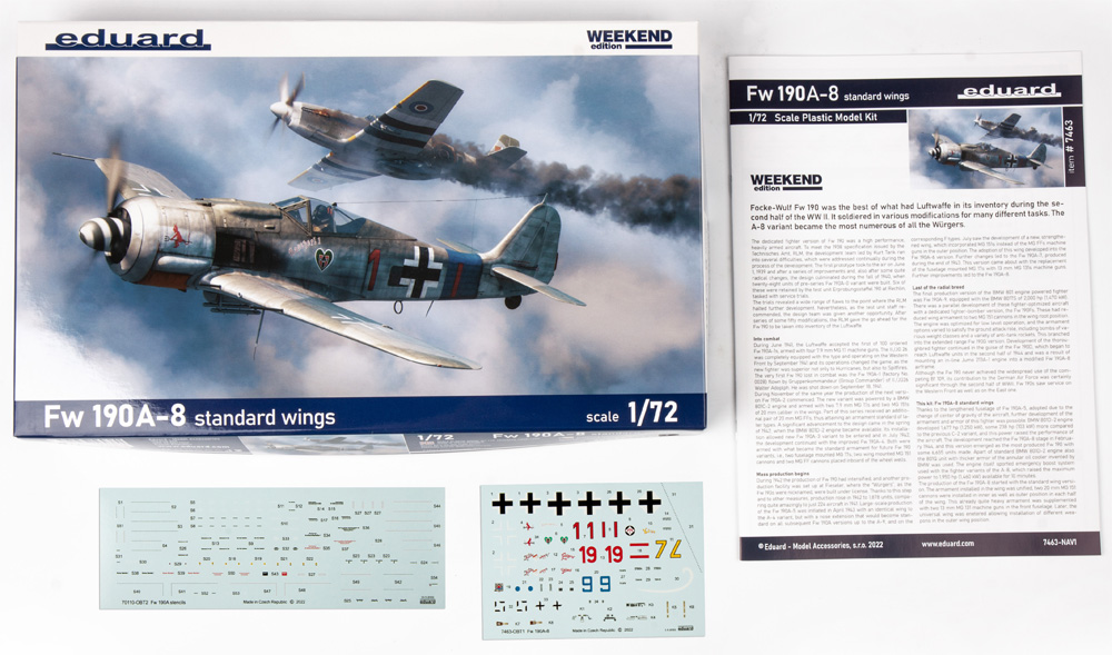 Fw190A-8 スタンダードウィング プラモデル (エデュアルド 1/72 ウィークエンド エディション No.7463) 商品画像_1