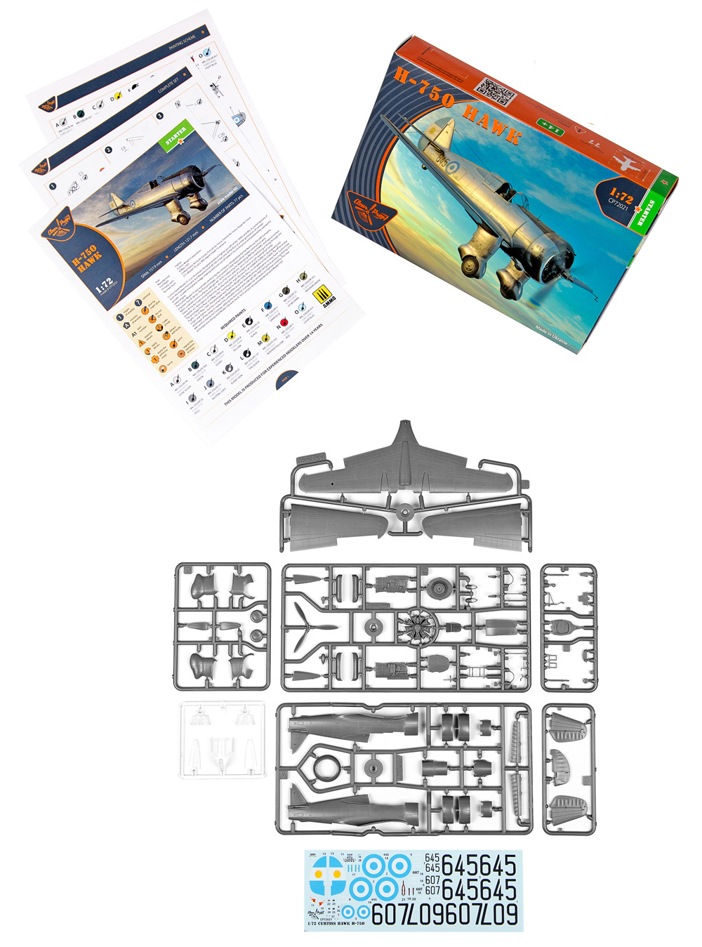 H-75O ホーク スターターキット プラモデル (クリアープロップ 1/72 スケールモデル No.CP72021) 商品画像_1