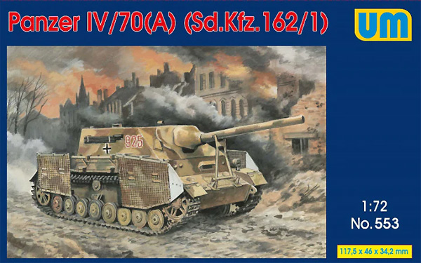 4号駆逐戦車/70(A) Sd.Kfz.162/1 プラモデル (ユニモデル 1/72 AFVキット No.553) 商品画像