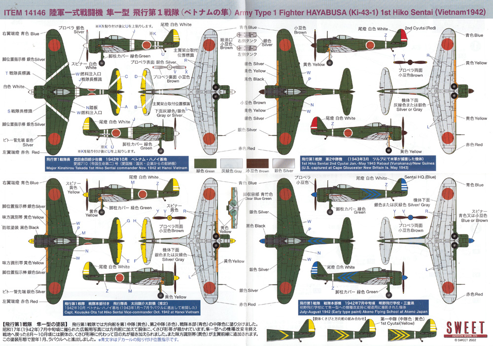 陸軍一式戦闘機 隼一型 飛行第1戦隊 ベトナムの隼 プラモデル (SWEET 1/144スケールキット No.046) 商品画像_1