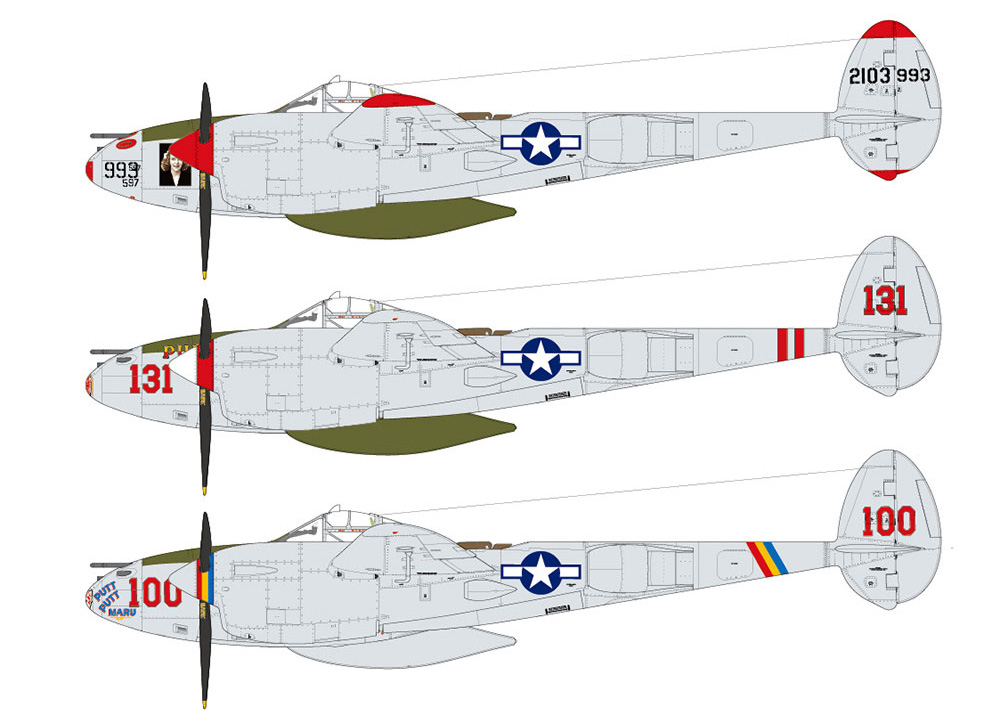 ロッキード P-38J ライトニング プラモデル (タミヤ 1/48 傑作機シリーズ No.123) 商品画像_4