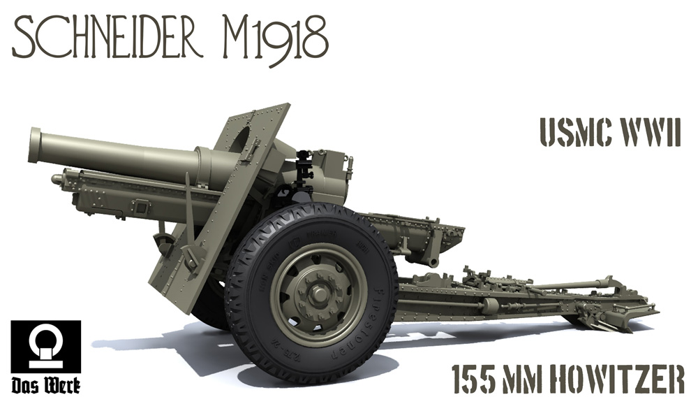 アメリカ軍 155mm榴弾砲 M1918 プラモデル (ダス ヴェルク 1/35 ミリタリー No.DW35023) 商品画像_1