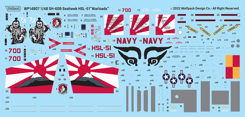 SH-60B シーホーク HSL-51 ウォーローズ アメリカ海軍 対潜ヘリコプター プラモデル (ウルフパック ウルフパックデザイン プレミアムエディションキット No.WP14807) 商品画像_2
