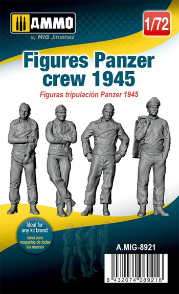 WW2 ドイツ 戦車兵 1945 (4体セット) レジン (アモ 1/72 AFV No.A.MIG-8921) 商品画像