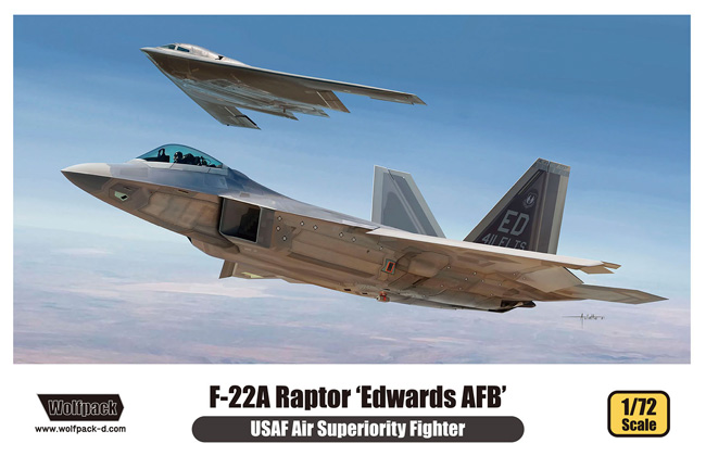 F-22A ラプター エドワーズ空軍基地 プラモデル (ウルフパック ウルフパックデザイン プレミアムエディションキット No.WP17210) 商品画像