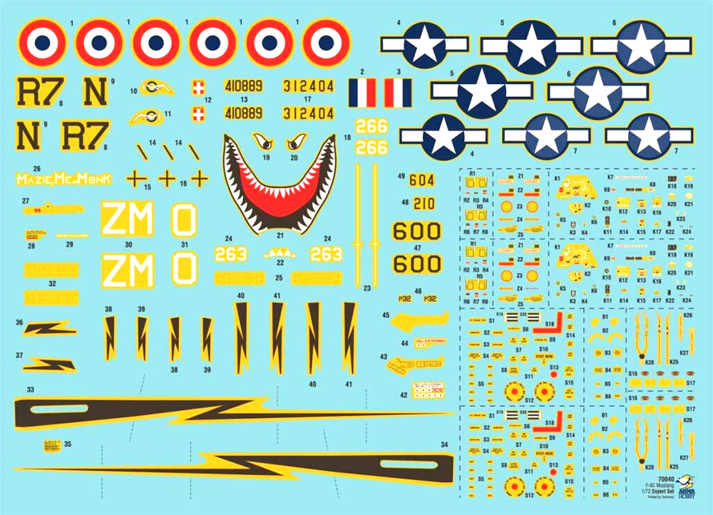 F-6C マスタング エキスパートセット プラモデル (アルマホビー 1/72 エアクラフト プラモデル No.70040) 商品画像_1