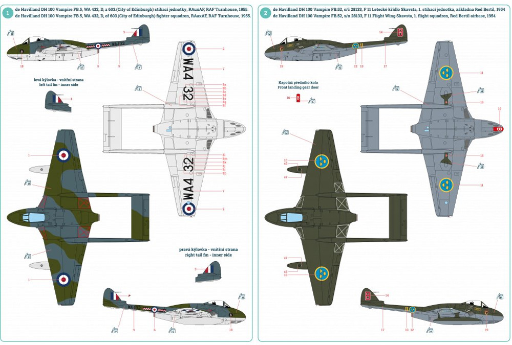 DH-100 ヴァンパイア FB Mk.5 プラモデル (インフィニティモデルズ ミリタリー No.004) 商品画像_1