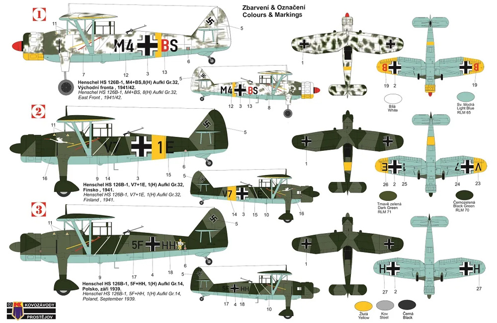 ヘンシェル Hs126B-1 ドイツ空軍 プラモデル (KPモデル 1/72 エアクラフト プラモデル No.KPM0336) 商品画像_1