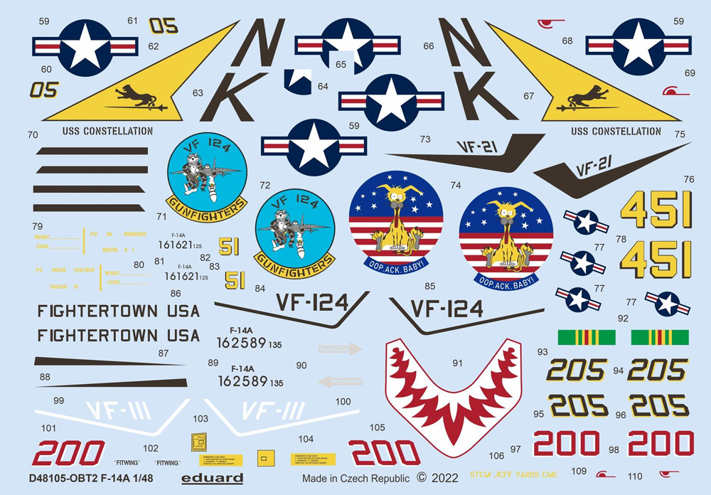 F-14A デカール (タミヤ用) デカール (エデュアルド 1/48 デカール No.D48105) 商品画像_3