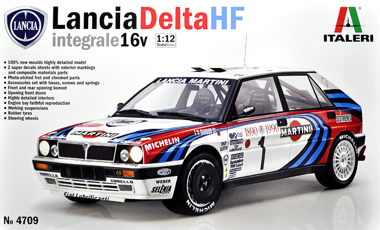 ランチア デルタ HF インテグラーレ 16V プラモデル (イタレリ 1/12 カーモデル No.4709) 商品画像