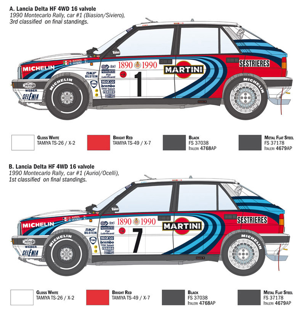 ランチア デルタ HF インテグラーレ 16V プラモデル (イタレリ 1/12 カーモデル No.4709) 商品画像_1