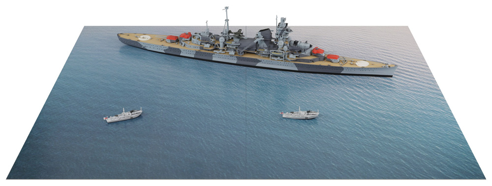 ドーバー海峡の戦い (ドイツ海軍 重巡洋艦 アドミラル・ヒッパー VS イギリス海軍 魚雷艇 ボスパー) プラモデル (ピットロード スカイウェーブ S シリーズ No.SPS027) 商品画像_1