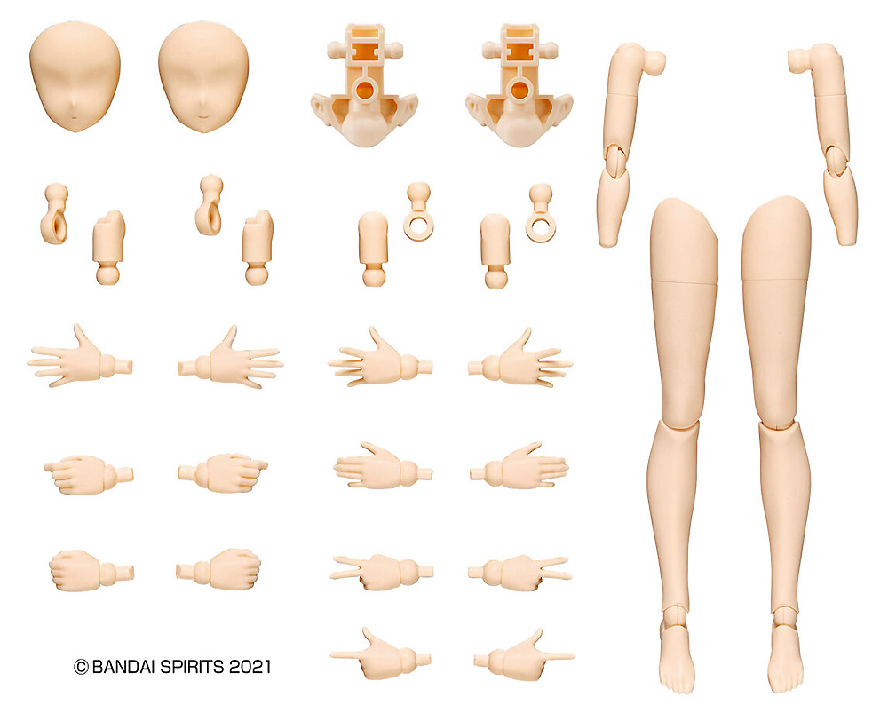 30MS オプションボディパーツ アームパーツ&レッグパーツ カラーA プラモデル (バンダイ 30 MINUTES SISTERS オプションボディパーツ No.OB-007) 商品画像_1