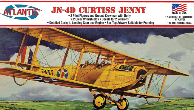 JN-4D カーチス ジェニー プラモデル (アトランティス プラスチックモデルキット No.L534) 商品画像