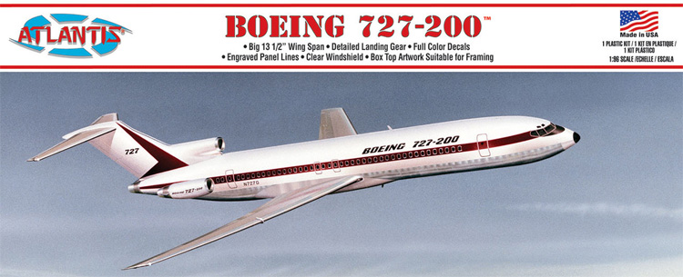 ボーイング 727-200 プロトタイプマーキング プラモデル (アトランティス プラスチックモデルキット No.A6005) 商品画像