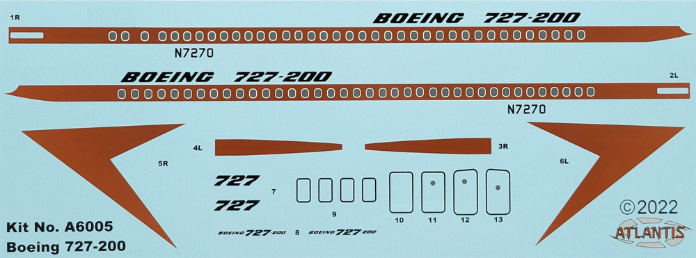 ボーイング 727-200 プロトタイプマーキング プラモデル (アトランティス プラスチックモデルキット No.A6005) 商品画像_1