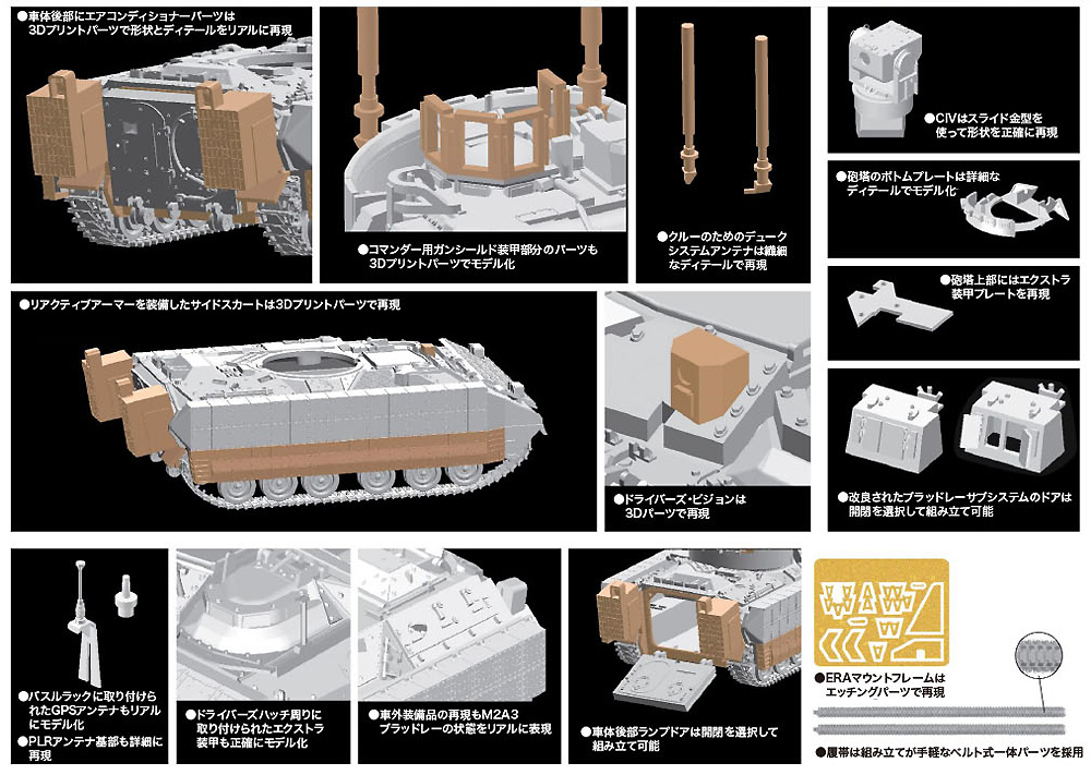 M2A3 ブラッドレー BUSK 3 ｗ/3Dパーツ プラモデル (ドラゴン 1/72 ARMOR PRO (アーマープロ) No.7678) 商品画像_1