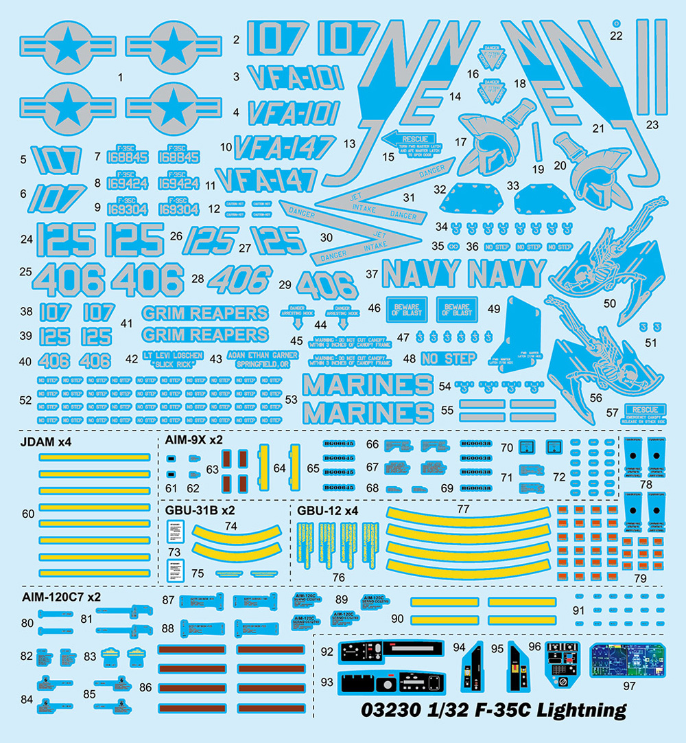 F-35C ライトニング プラモデル (トランペッター 1/32 エアクラフトシリーズ No.03230) 商品画像_2