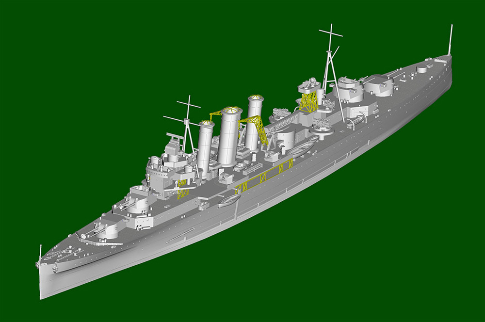 イギリス海軍 重巡洋艦 HMS ケント プラモデル (トランペッター 1/700 艦船シリーズ No.06735) 商品画像_3