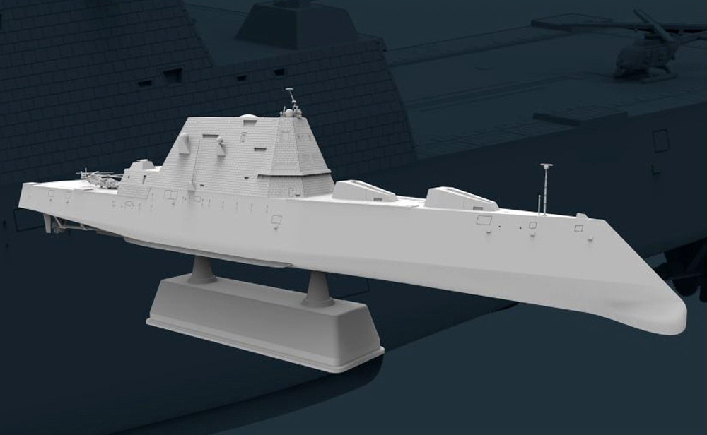 アメリカ海軍 ミサイル駆逐艦 ズムウォルト DDG-1000 プラモデル (フライホーク 1/700 艦船 No.FH1175) 商品画像_2