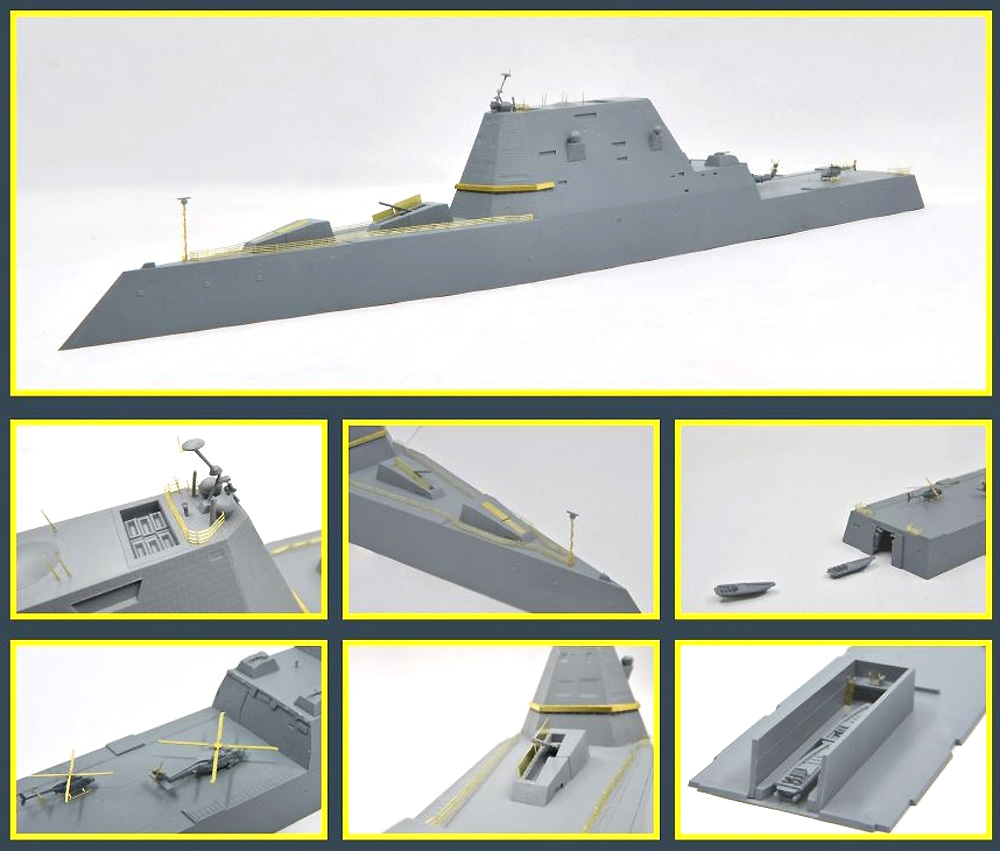 アメリカ海軍 ミサイル駆逐艦 ズムウォルト DDG-1000 プラモデル (フライホーク 1/700 艦船 No.FH1175) 商品画像_4