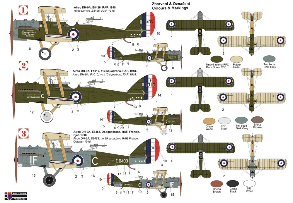 エアコー DH-9A イギリス空軍 プラモデル (KPモデル 1/72 エアクラフト プラモデル No.KPM0311) 商品画像_1