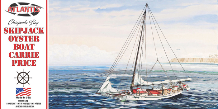 チェサピーク湾 スキップジャック オイスターボート (牡蠣漁船) プラモデル (アトランティス プラスチックモデルキット No.P1160) 商品画像