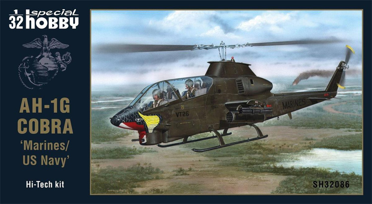 AH-1G コブラ アメリカ海兵隊・海軍 ハイテックキット プラモデル (スペシャルホビー 1/32 エアクラフト No.SH32086) 商品画像