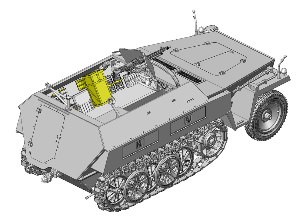 le.SPW Sd.Kfz.250/1 B型 (ノイ) ハーフトラック プラモデル (ダス ヴェルク 1/35 ミリタリー No.DW35029) 商品画像_4