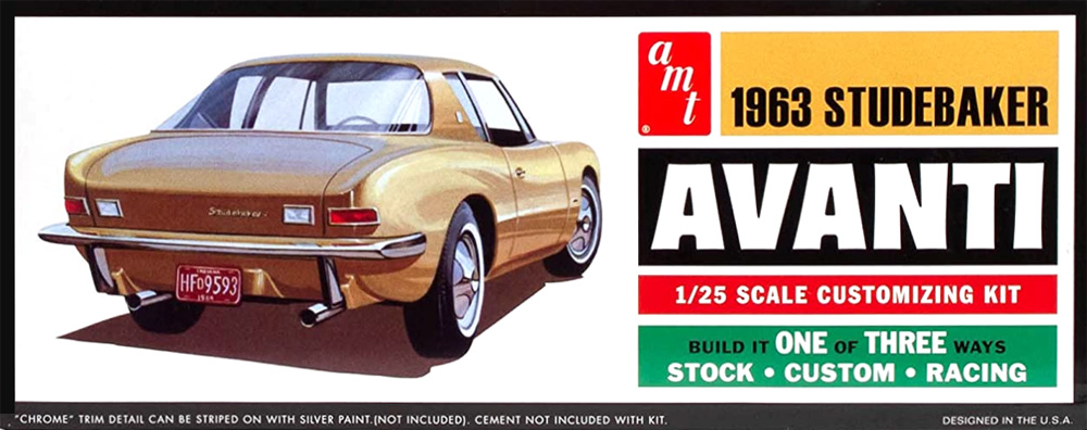 1963 スチュードベイカー アバンティ プラモデル (amt 1/25 カーモデル No.AMT1312) 商品画像_2