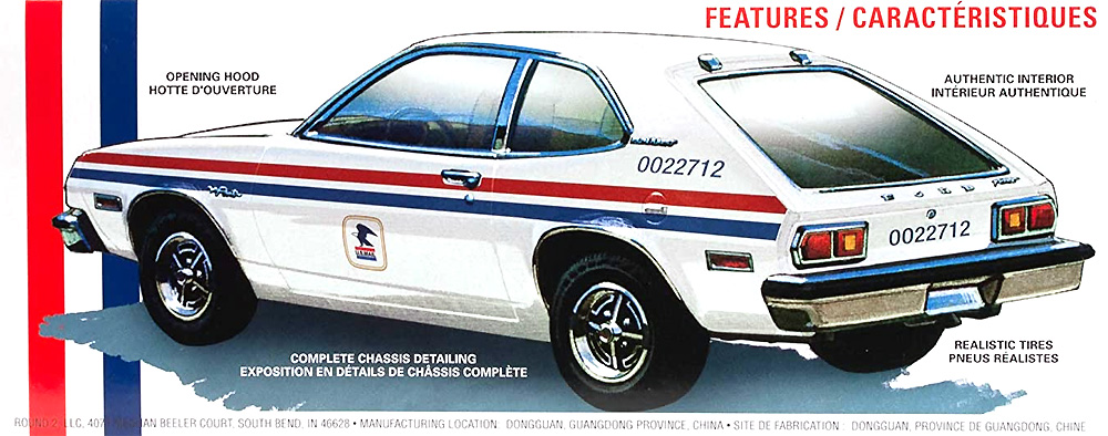 U.S.MAIL 1977 フォード ピント プラモデル (amt 1/25 カーモデル No.AMT1350M/12) 商品画像_2