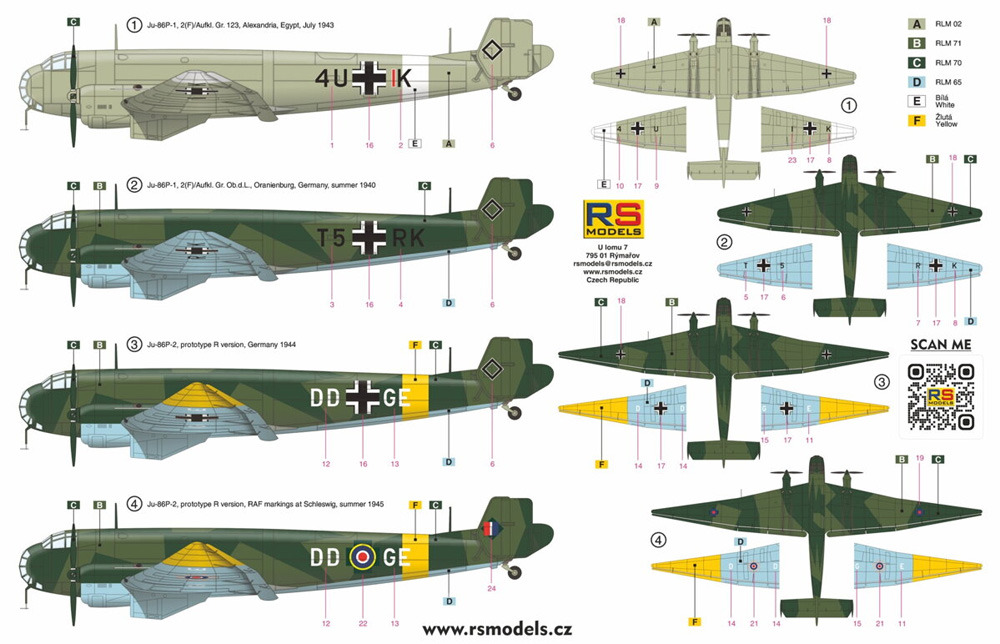 ユンカース Ju86P プラモデル (RSモデル 1/72 エアクラフト プラモデル No.92276) 商品画像_1