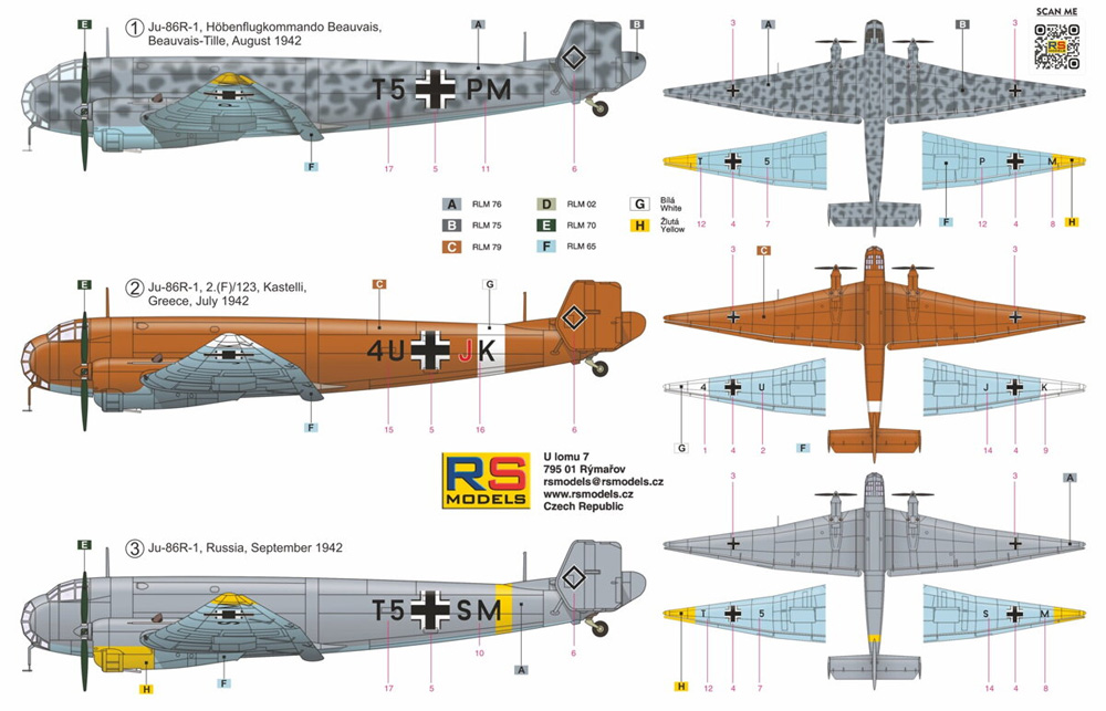 ユンカース Ju86R プラモデル (RSモデル 1/72 エアクラフト プラモデル No.92277) 商品画像_1